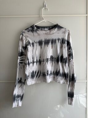 Michael Stars Cropped Long Sleeve Tie Dye Shirt S